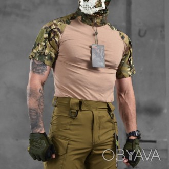 Тактическая рубашка убакс под бронежилет мультикам, боевая рубашка ubacs с корот. . фото 1