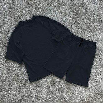 Чоловічий комплект футболка оверсайз і шорти літній комплект-двійка чорний
Тренд. . фото 5