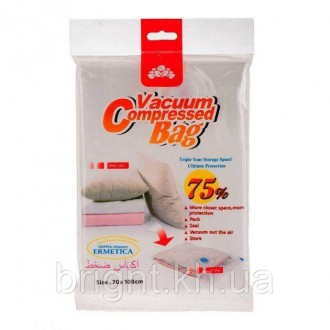 Вакуумный пакет для хранения вещей Vacuum Compressed Bag 70 х 100 см. Харьков. фото 1 Вакуумный пакет для хранения вещей Vacuum Compressed Bag 70 х 100 см. Харьков. фото 1