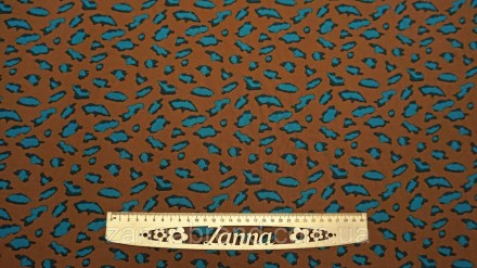 Ткань супер-софт цвет коричневый "Леопардовые пятна" - это легкий, уютный, очен. . фото 2