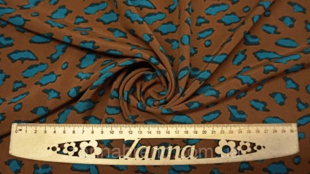  Ткань супер-софт цвет коричневый "Леопардовые пятна" - это легкий, уютный, очен. . фото 4