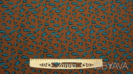  Ткань супер-софт цвет коричневый "Леопардовые пятна" - это легкий, уютный, очен. . фото 1