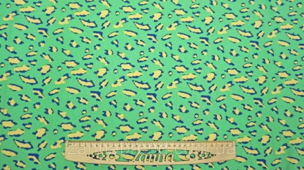  Ткань супер-софт цвет салатовый "Леопардовые пятна" - это легкий, уютный, очень. . фото 2