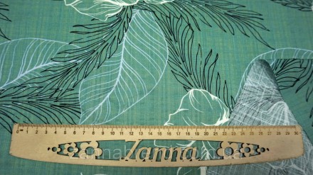 
 Сорочечный коттон жатка цвет зеленая полынь "Тропики" - легкая, мягкая, достат. . фото 7