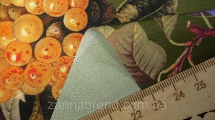  Ткань супер-софт цвет хаки "Дары осени" - это легкий, уютный, очень мягкий на о. . фото 5
