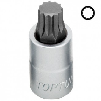 Головка торцевая SPLINE TOPTUL M6 L55мм 1/2" BCHA1606. Киев. фото 1 Головка торцевая SPLINE TOPTUL M6 L55мм 1/2" BCHA1606. Киев. фото 1