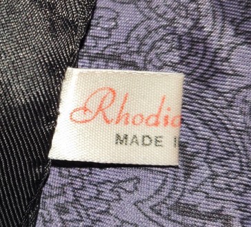 Винтажный, шелковый, карманный платок Rhodio Twill, made in Italy, 44x44cм, в от. . фото 6