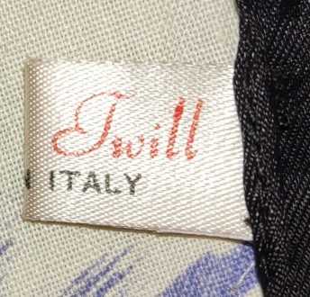 Винтажный, шелковый, карманный платок Rhodio Twill, made in Italy, 44x44cм, в от. . фото 5