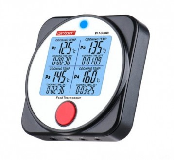 Термометр для гриля (м'яса) 4-канальний Bluetooth, -40-300 °C WINTACT WT308B
(2 . . фото 3