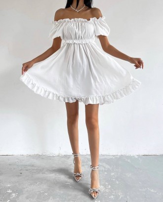 Легка сукня ▪️Розмір 42-46 (S-L) ▪️Тканина — американський креп ▪️Колір — електр. . фото 3