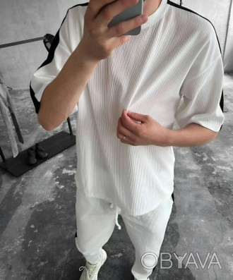 Чоловічий костюм (двійка) штани + футболкатканина костюм: мустанг рубчик Туреччи. . фото 1
