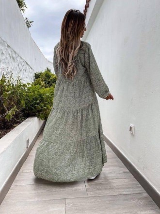 Платье длиной макси♥️ Ткань софт Цвет белый и оливковое Размер 42-46, 48-52 Волш. . фото 4