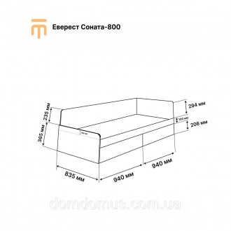 Односпальная кровать Соната-800 мебельной фабрики Эверест - удачный вариант для . . фото 3