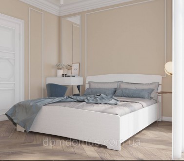 Двуспальная кровать с основанием под матрас изготовлена из красивого, современно. . фото 4