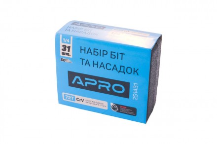 Набор инструмента Apro - 1/4" 31ед. . фото 5