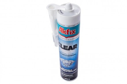 Клей-герметик Akfix - 290 мл Clear прозрачный. . фото 4