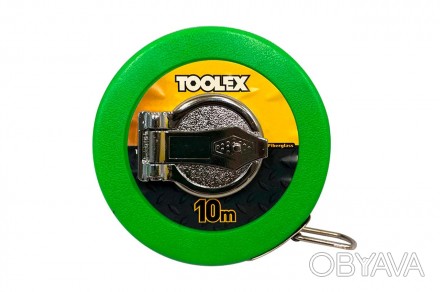 Рулетка Toolex - 10м x 13мм бобина стекловолокно. . фото 1