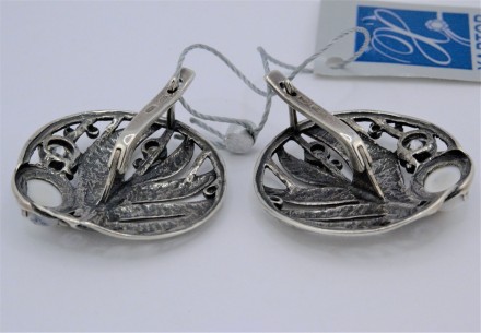 Кольцо серебряное с моховым опалом и циркониями 925 пробы, Украинского производи. . фото 9