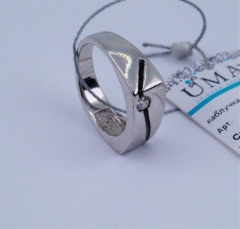 Кольцо серебряное мужское с цирконием и эмалью 925 пробы, Украинского производит. . фото 5