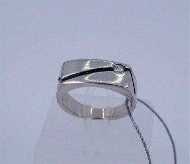 Кольцо серебряное мужское с цирконием и эмалью 925 пробы, Украинского производит. . фото 2