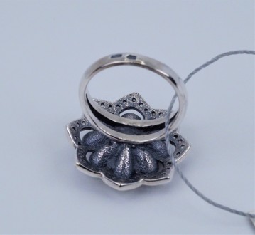 Кольцо серебряное "Эллизиана" с цирконием 925 пробы, Украинского производителя (. . фото 4