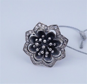 Кольцо серебряное "Эллизиана" с цирконием 925 пробы, Украинского производителя (. . фото 3