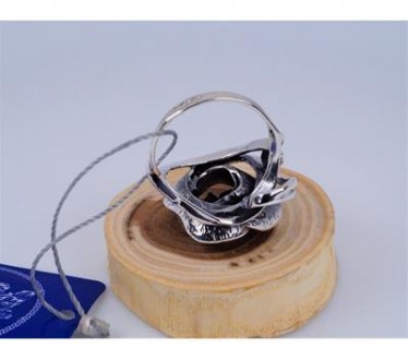 Кольцо серебряное с циркониями "Розочка" 925 пробы, Украинского производителя. В. . фото 5