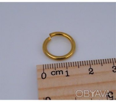 Кольцо из латуни (для брелка/ключей). Латунь, диаметр кольца 1,50 см., толщина 0. . фото 1