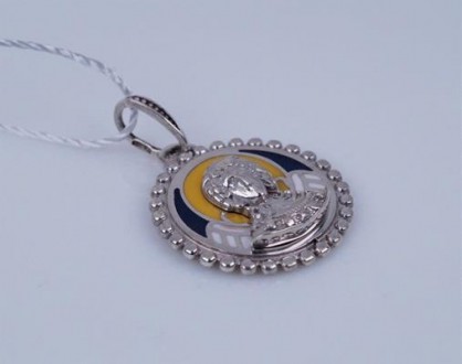 Кулон серебряный "Ангел-Хранитель" с эмалью 925 пробы. Украинского производителя. . фото 4