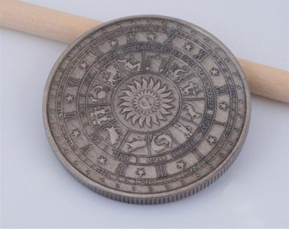 Монета сувенірний знак зодіаку "Рак". Діаметр монети 4,00 см, товщина 0,30 см. Д. . фото 4