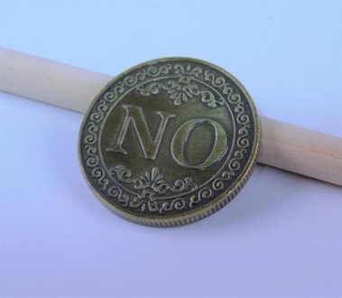 Монета сувенирная "YES NO"(цвет - бронза). Диаметр монеты 2,50 см., толщина 0,20. . фото 5