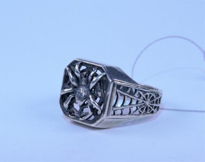 Кольцо серебряное мужское "Паук" 925 пробы, Украинского производителя, чернение.. . фото 2