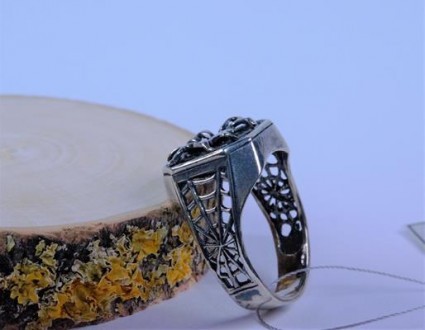 Кольцо серебряное мужское "Паук" 925 пробы, Украинского производителя, чернение.. . фото 3