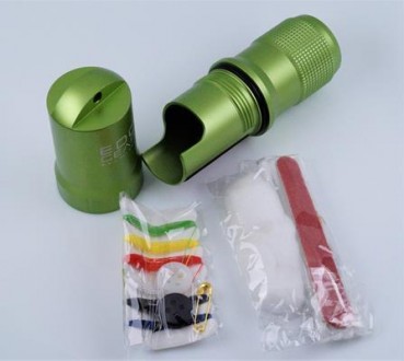 Брелок-капсула контейнер для хранения. Металл алюминий (цвет-зеленый, матовый). . . фото 8