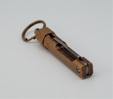 Брелок-ніж на ключі "Спиннер" (колір — золото, матеріал — латунь/метал). Довжина. . фото 5