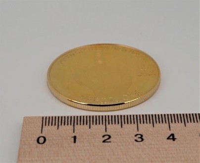 Монета сувенирная "FUCK". Диаметр монеты 4,00 см., толщина 0,30 см., вес 29.50 г. . фото 3