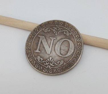 Монета сувенирная "YES NO"(цвет - античное серебро). Диаметр монеты 3,80 см., то. . фото 3