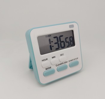 Годинник-таймер електронний із двома будильниками (блакитні), розміри корпусу: в. . фото 3