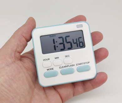 Годинник-таймер електронний із двома будильниками (блакитні), розміри корпусу: в. . фото 5