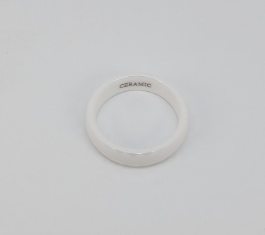 Кольцо керамическое белое (огранка). Материал изготовления - керамика, в наличии. . фото 6