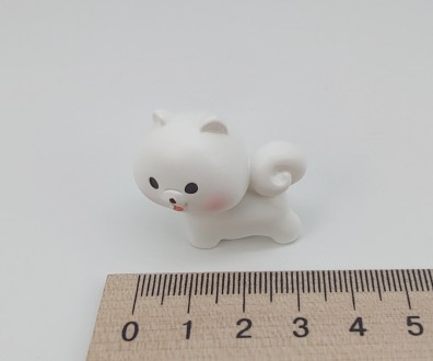 Фігурка "Собачка" біла. Гарна деталізація, розміри: довжина 3,40 см, висота 3,40. . фото 3