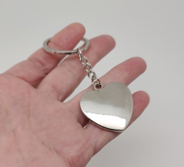 Брелок для ключей "Сердце с Ангелом". Металл, размеры: общая длина брелка 9,70 с. . фото 4