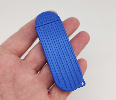 Брелок-нож на ключи, пластик/металл (синий). Длина общая в сложенном состоянии 8. . фото 5