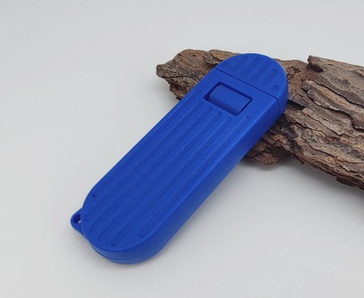 Брелок-нож на ключи, пластик/металл (синий). Длина общая в сложенном состоянии 8. . фото 8