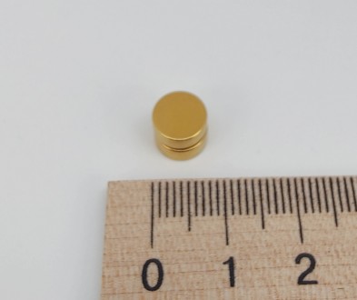 Серьги магнитные (без прокола) гладкие, цвет - золото. Диаметр 0,80 см., толщина. . фото 6