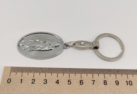 Брелок для ключей "Дева Мария". Металл, размеры: длина общая 10,50 см., ширина 2. . фото 4