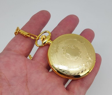 Годинник кишеньковий кварцовий (колір - золото). Діаметр 4,70 см, вага 52.00 грм. . фото 2