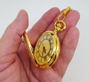 Годинник кишеньковий кварцовий (колір - золото). Діаметр 4,70 см, вага 52.00 грм. . фото 5