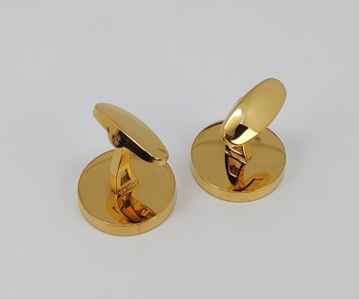 Запонки чоловічі "Біткоїн" (колір — золото). Діаметр 1,90 см, товщина 0,30 см, в. . фото 6