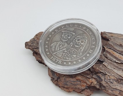 Монета сувенирная "Жених и невеста" цвет - античное серебро. Диаметр монеты 3,80. . фото 6